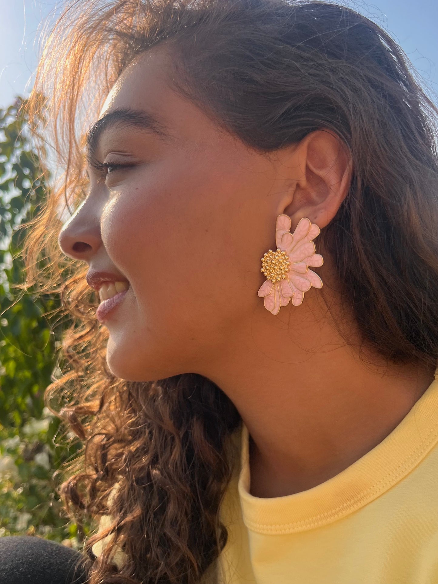 Pink Petal Earrings