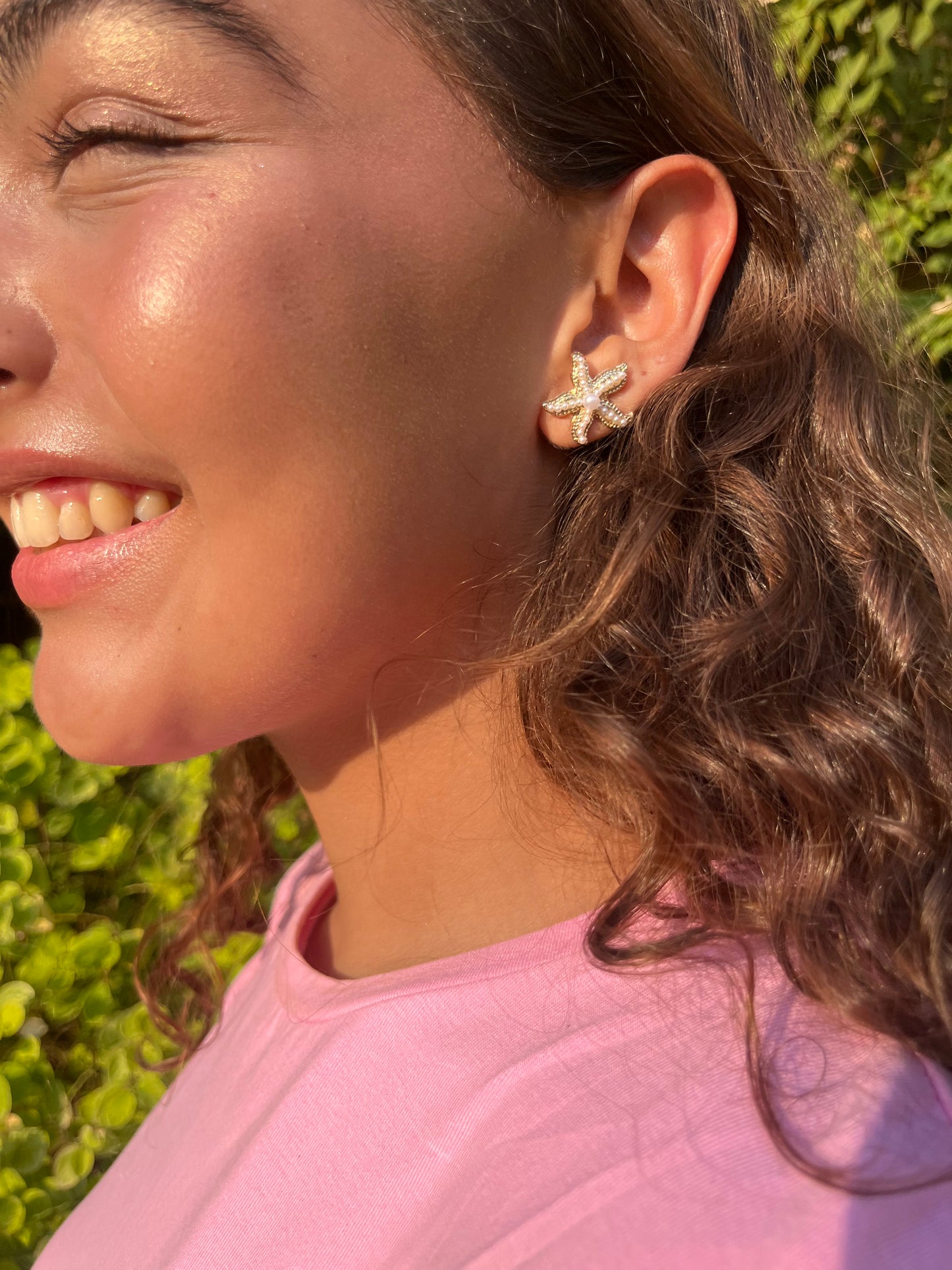Starfish Pearl Studs