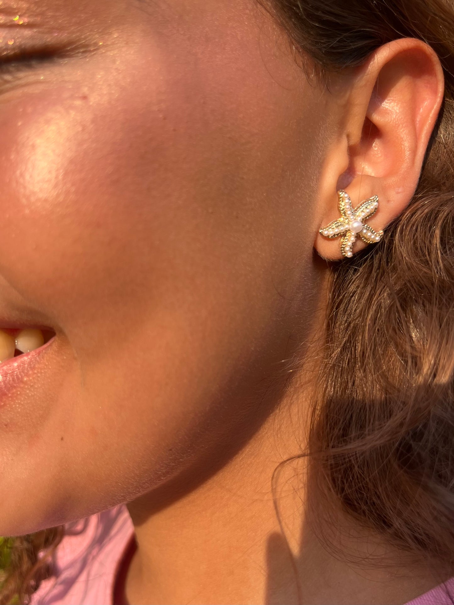 Starfish Pearl Studs