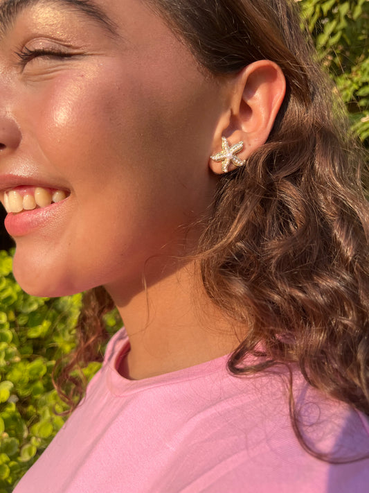 Starfish Pearl Studs