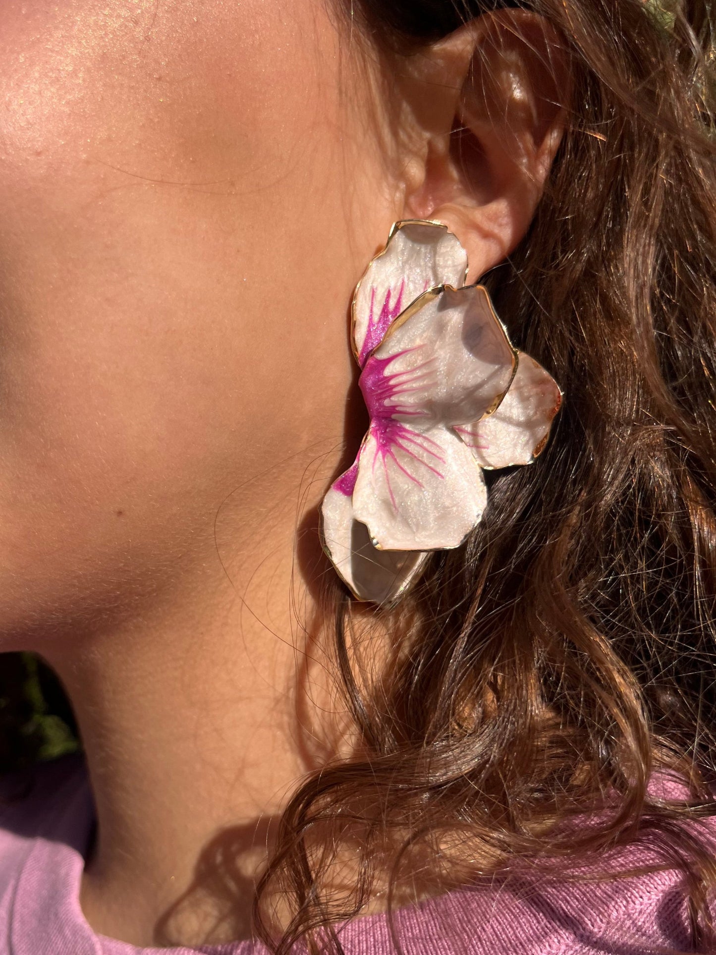 Pink Petal Earrings