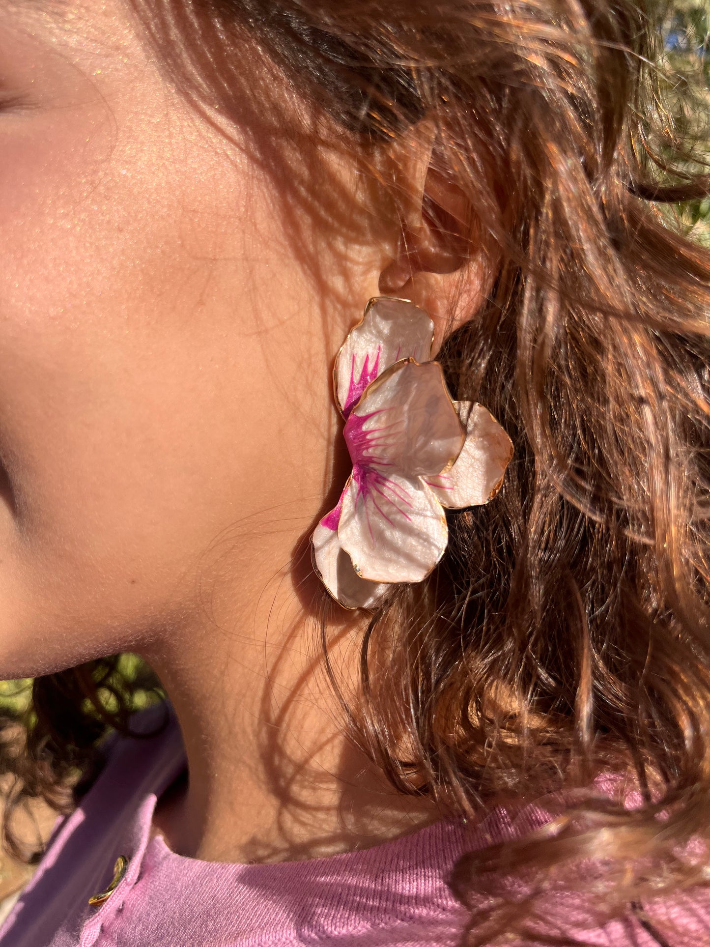 Pink Petal Earrings