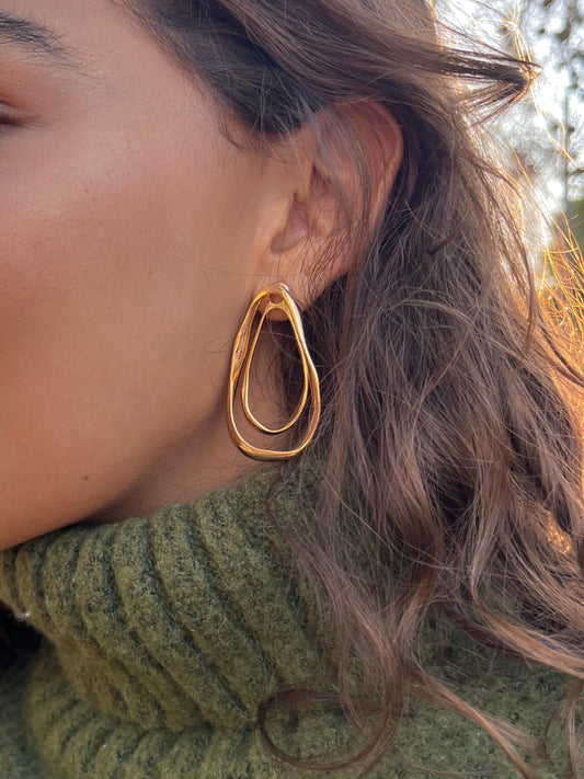 Golden Wave Earrings