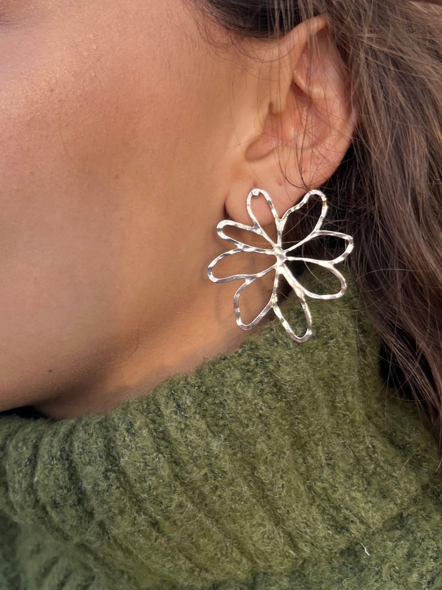 Silver Blossom Earrings