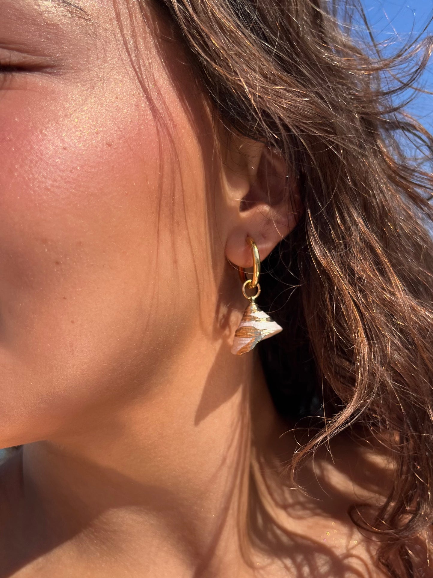 Gold Seashell Earrings