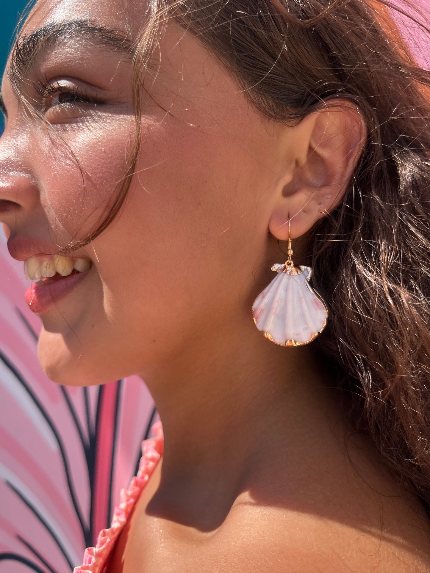 Golden Seashell Earrings